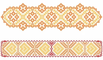 Čepiec horehroskej oblasti TEREZKA - farebná varianta: červená svetlá - oranžová - hnedá svetlá - červená tmavá