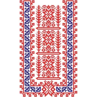 Vyšívaná košeľa GEJZA - farebná varianta: červená svetlá - modrá tmavá