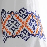 Ľudová košeľa KRISTIÁN - výšívanie rukávov na ramenách