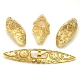 Mosadzné pracky na kožene folklórne výrobky