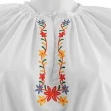 Kysucké krojové oplecko MÁRIA - detail výšivky na hrudi
