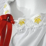 Ľudový motív výšivky Kysuckých rukávcov, oplecko ZUZANA - detail límca