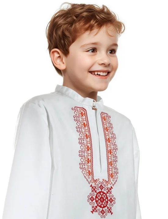 Chlapčenská krojová a folklórna vyšívaná košeľa